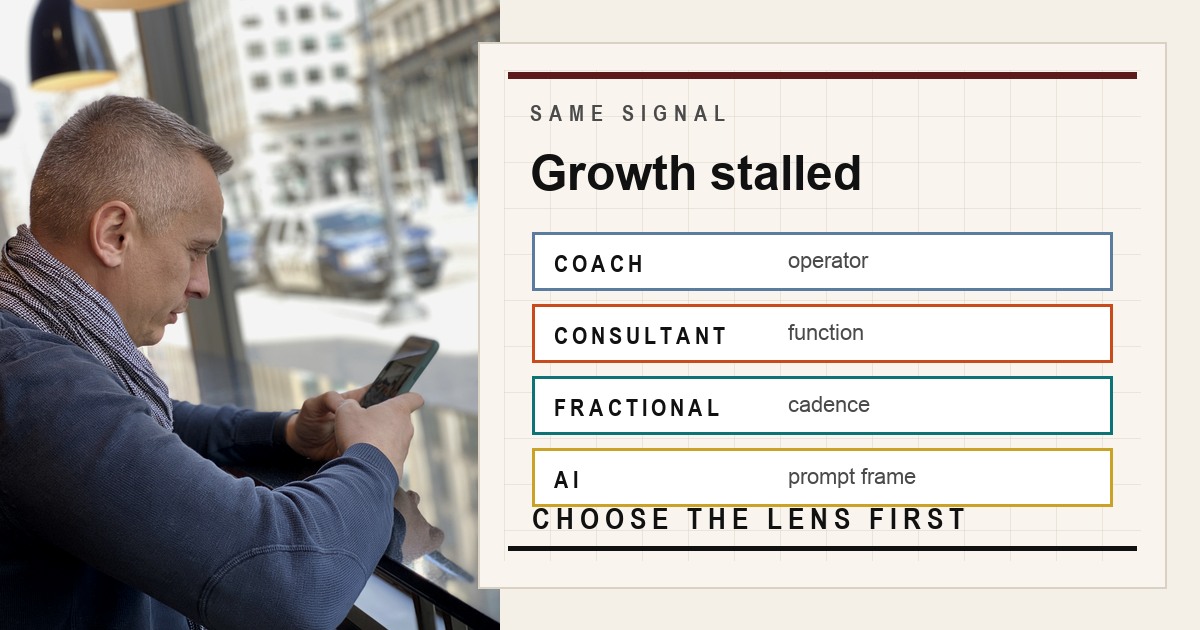 Stan Tscherenkow reviewing the same growth signal through different role lenses.