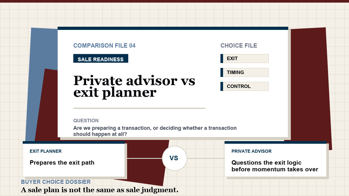 Owner doing pre-exit work.