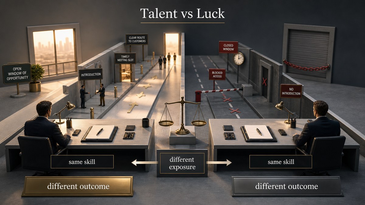 A result can come from skill, exposure, and structure at the same time.