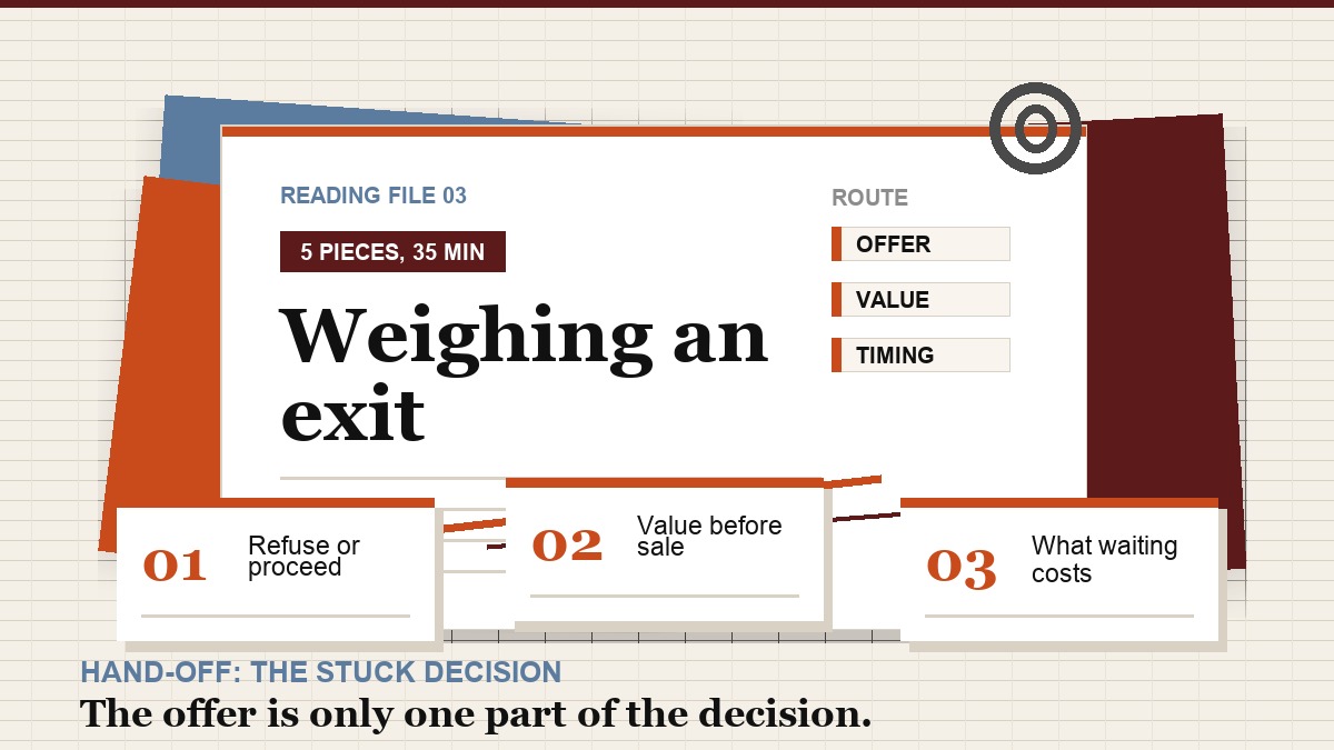Reading path sequence file for weighing an exit.